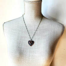 Load image into Gallery viewer, Love Looks Back Onyx Heart Necklace
