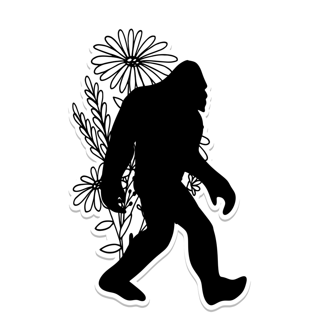 Sasquatch Floral Bigfoot Sticker 3