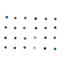 Load image into Gallery viewer, Assorted Gemstones Tiny Sterling Silver Stud Earrings
