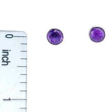 Load image into Gallery viewer, Faceted Amethyst Sterling Silver Stud Earrings
