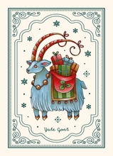 Load image into Gallery viewer, Yule Goat Postcards/Christmas Cards
