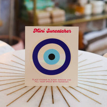 Load image into Gallery viewer, Blue Evil Eye Mini Suncatcher Sticker
