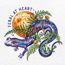 Load image into Gallery viewer, Feral at Heart - Embroidered Patch - Witchy Salamander Moon
