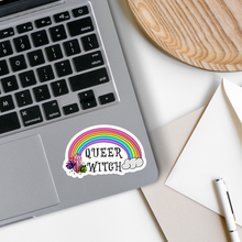 Load image into Gallery viewer, Queer Witch Rainbow Waterproof Sticker
