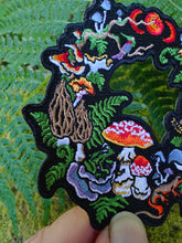 Load image into Gallery viewer, Mushroom Fairy Ring - Embroidered Patch Witchy PNW Bee Frog
