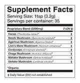 Load image into Gallery viewer, ADAPTOGENIC Powder | Organic, 7 Medicinal Mushrooms + Cacao 4oz
