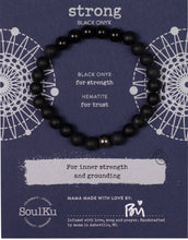 Load image into Gallery viewer, Black Onyx Men&#39;s Bracelet for Strong

