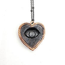 Load image into Gallery viewer, Love Looks Back Onyx Heart Necklace
