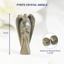 Load image into Gallery viewer, Pyrite Large Crystal Carved Protection Angels
