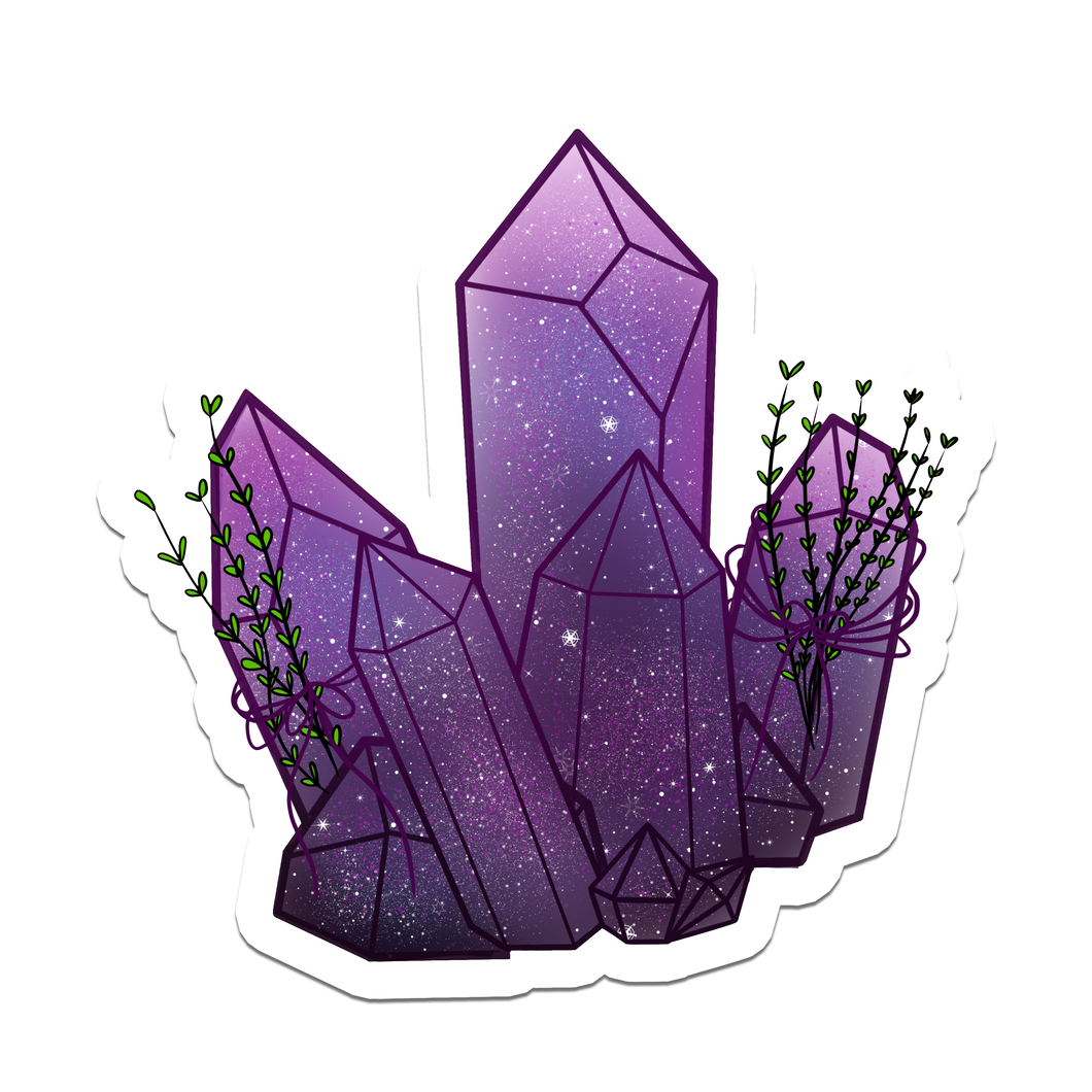 Purple Crystal Sticker 2.5