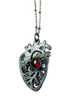 Load image into Gallery viewer, Garnet Sacred Heart Necklace
