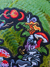 Load image into Gallery viewer, Mushroom Fairy Ring - Embroidered Patch Witchy PNW Bee Frog
