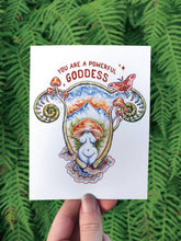 Load image into Gallery viewer, Mushroom Goddess - Greeting Card - PNW Uterus Affirmation
