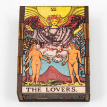 Load image into Gallery viewer, Wooden Matchbox • The Lovers
