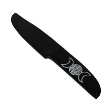 Load image into Gallery viewer, Metal Ritual Athame Flower of Life &amp; Triple Moon 7"
