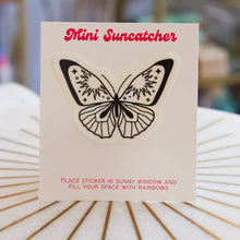 Load image into Gallery viewer, Black Moth Butterfly Mini Suncatcher Sticker
