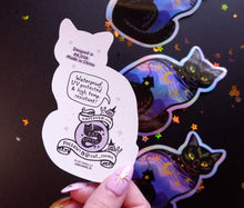 Load image into Gallery viewer, Twilight Cat - Holographic Sticker
