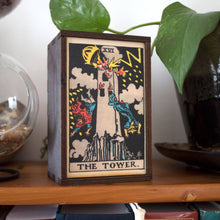 Load image into Gallery viewer, Tarot - 16 - The Tower Full Color Stash Box
