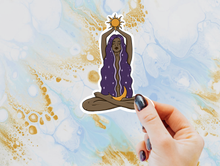 Load image into Gallery viewer, Sun/Moon Witch Sticker - dark skin tone
