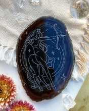 Load image into Gallery viewer, Sagittarius Zodiac Symbol Agate Slices Astrology
