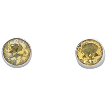 Load image into Gallery viewer, Faceted Citrine Sterling Silver Stud Earrings
