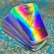 Load image into Gallery viewer, Tall Glass of Mermaid - vinyl holographic sticker by Marybel Martin
