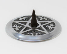 Load image into Gallery viewer, Pentagram Metal Incense Stick/Cone Burner
