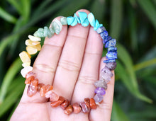 Load image into Gallery viewer, Chakra Crystal Chip Bracelet
