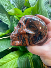 Load image into Gallery viewer, Mahogany Obsidian Skull - Large
