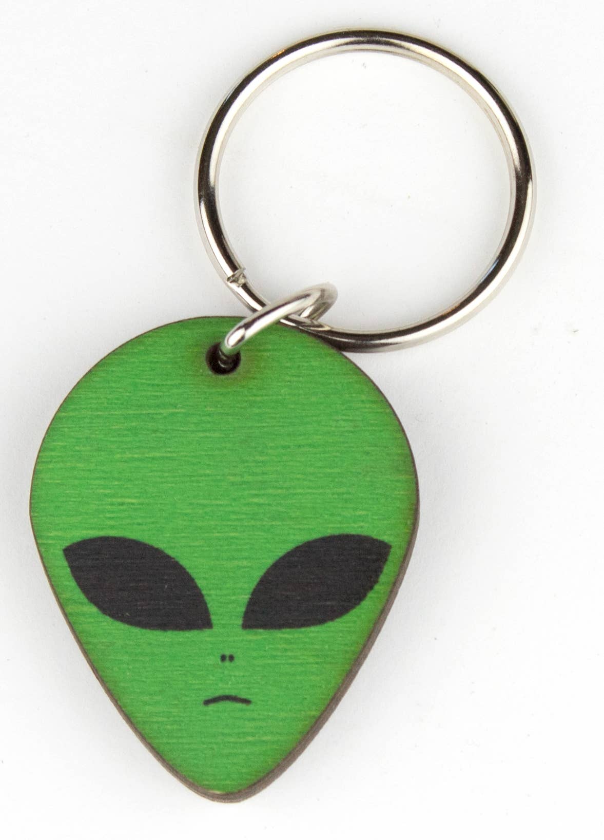 Alien Full Color Wooden Keychain – The Cosmic Exchange