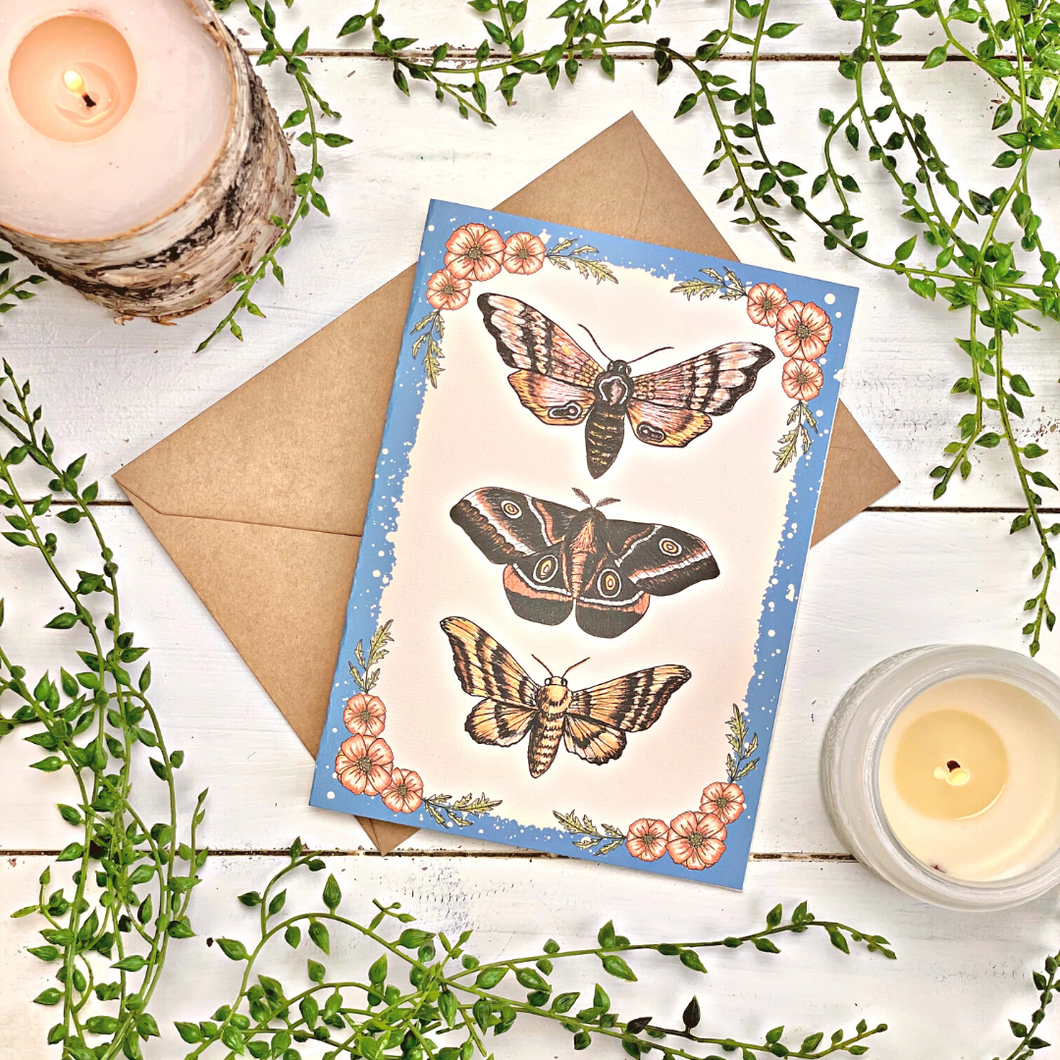 Moth Cottagecore Greeting Card