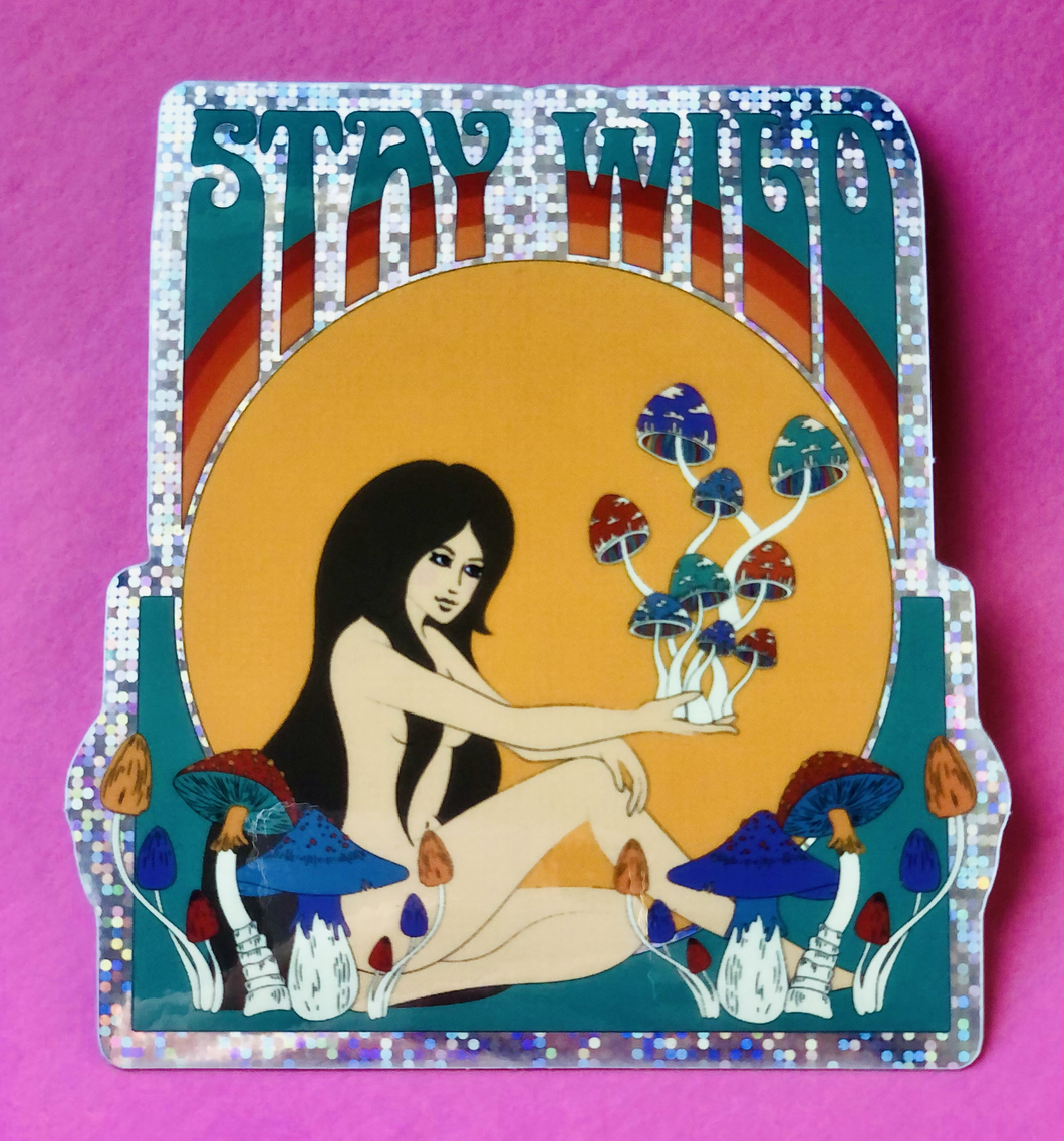 Stay Wild Holographic Sticker