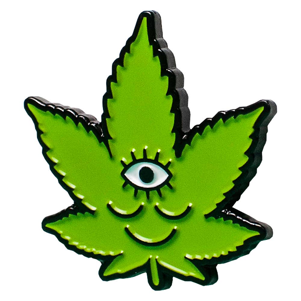 Enamel Pin - Tokeface Cannabis Leaf