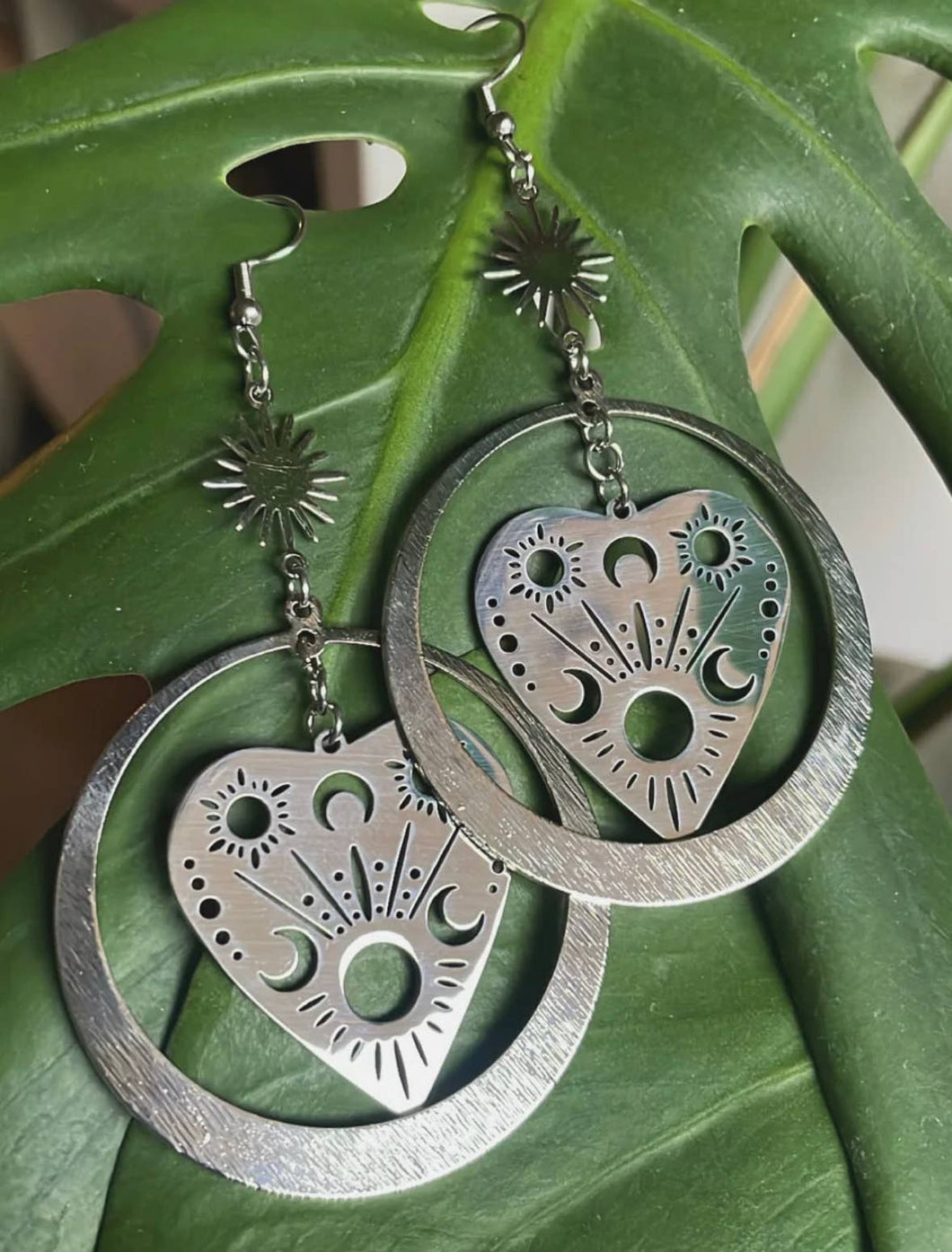 Silver La Luna Earrings