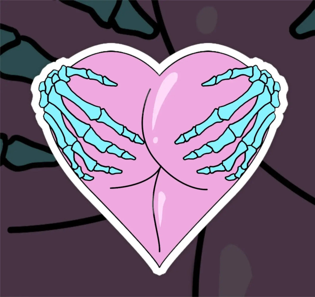 Heart Butt Pastel Goth Sticker