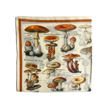 Load image into Gallery viewer, 100% Silk Scarf Mushroom Bandana 17x17
