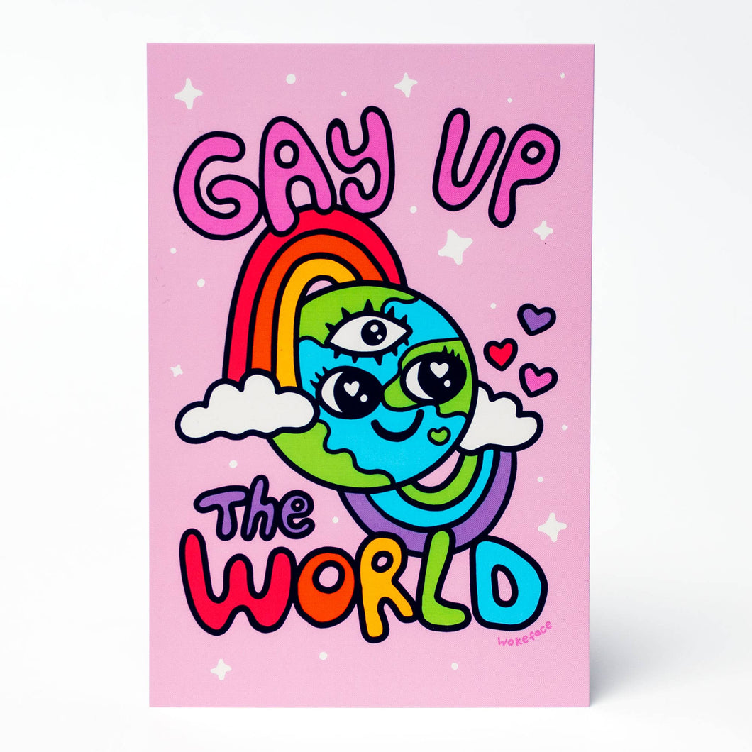 Postcard - Gay Up the World