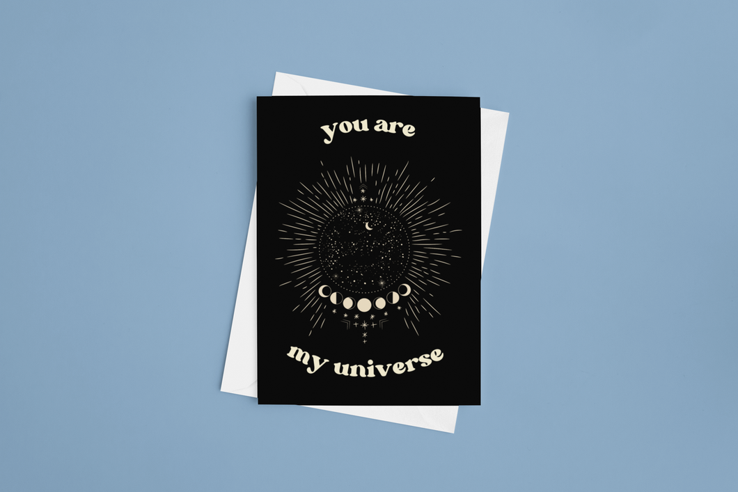 You Are My Universe Celestial Greeting Card