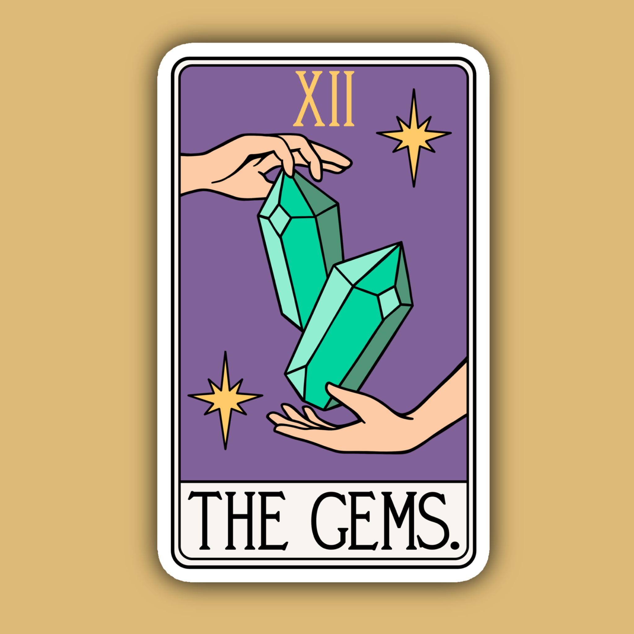 The Gems Crystal Tarot Card Sticker – The Cosmic Exchange