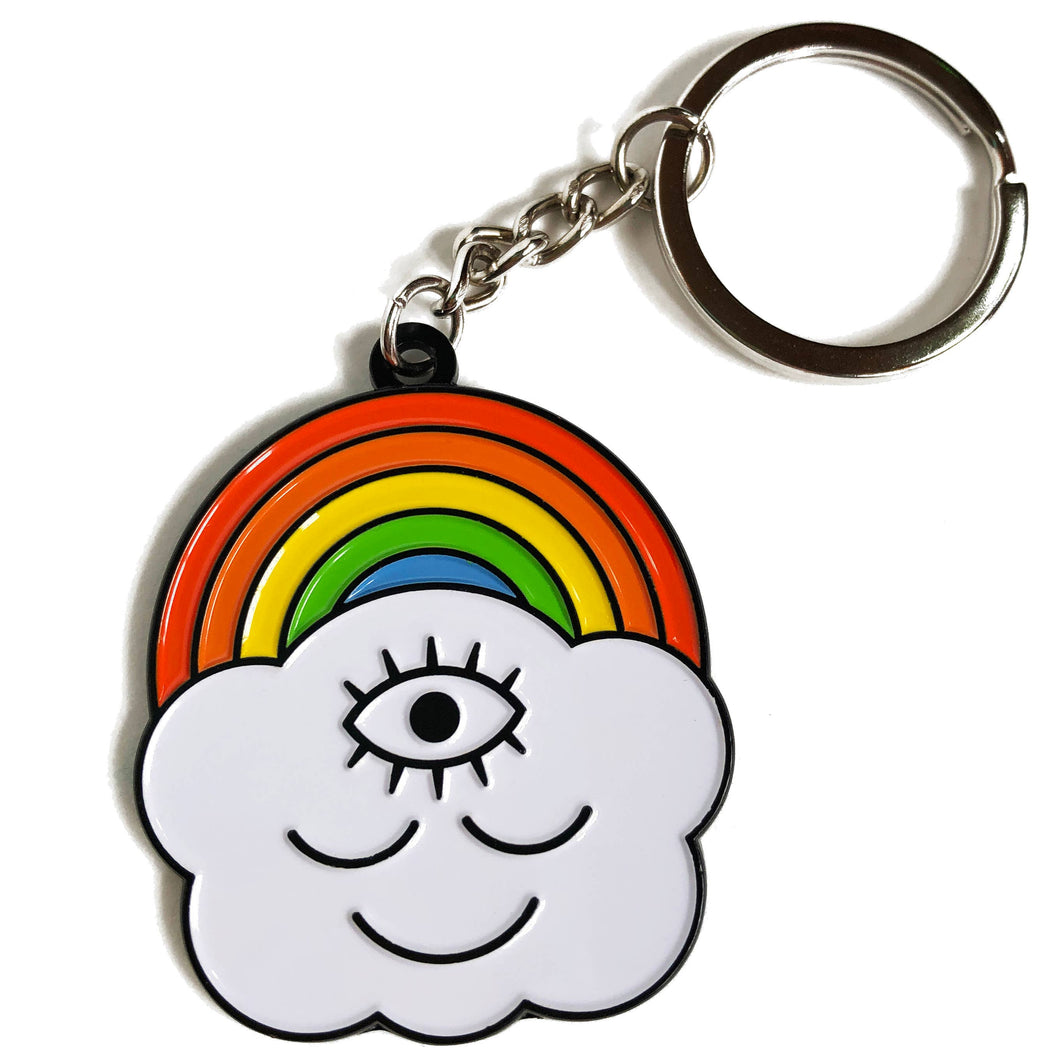 Rainbow Cloud Keychain