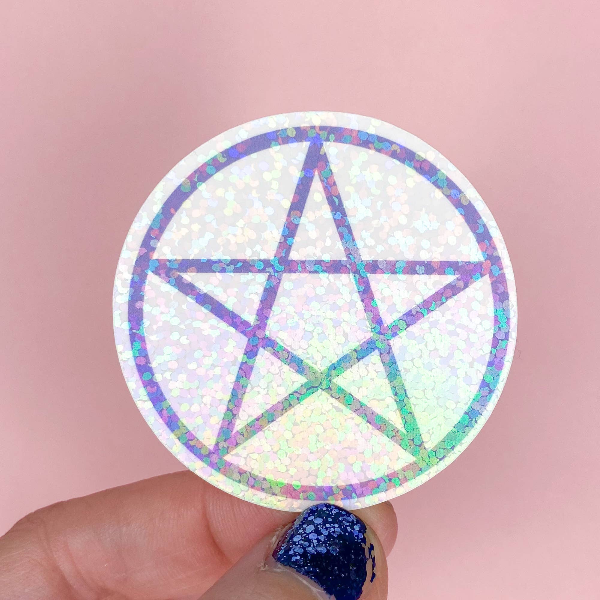 Holographic Glitter Pentagram Sticker – The Cosmic Exchange