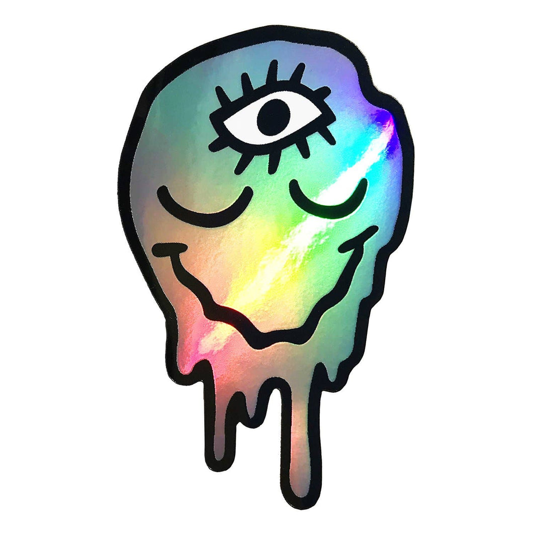 Sticker - Drippy Melt Face Holographic