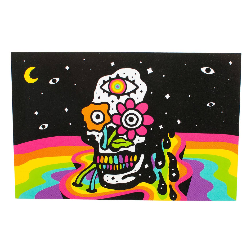 Postcard - Rainbow Skull