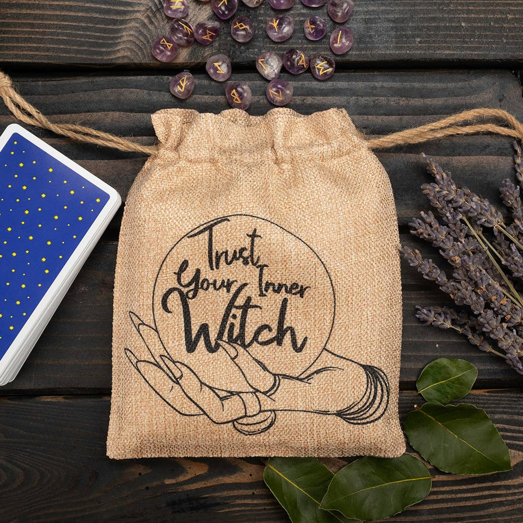 Trust Your Inner Witch Large Tarot Crystal Pouch