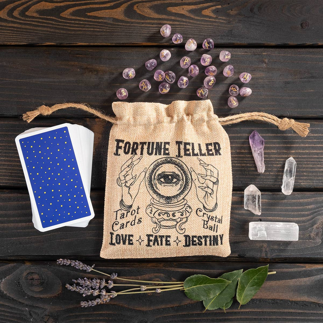 Fortune Teller Large Tarot Crystal Pouch