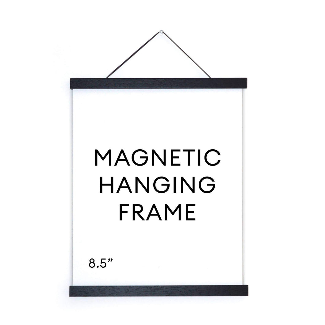 Magnetic Wood Hanging Poster Frame-Black