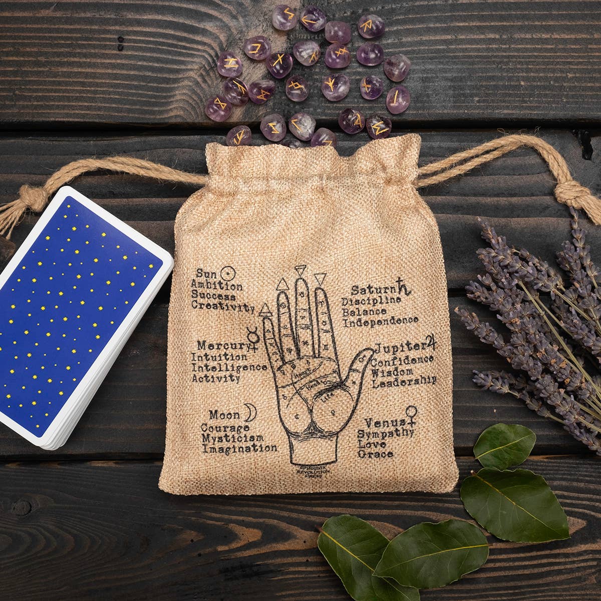 Palmistry Large Tarot Crystal Pouch – The Cosmic Exchange