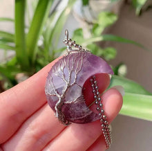 Load image into Gallery viewer, Crescent Moon Tree of Life Wire Wrapped Pendant

