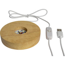 Load image into Gallery viewer, Wooden LED Light Stand w/ USB cord

