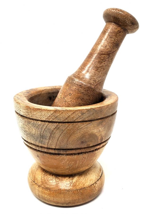 Wooden Mortar and Pestle